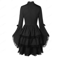 Funki Buys | Dresses | Women's Victorian Lace Up Goth Party Dress