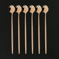 Funki Buys | Spoons | Stainless Steel Long Handled Tea Spoon Set | 6Pcs