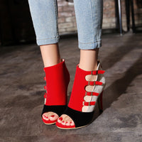 Funki Buys | Shoes | Women's Ankle High Suede Buckle Strap Shoes