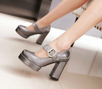 Funki Buys | Shoes | Women's Patent Mary Jane Platform Heels | Pumps