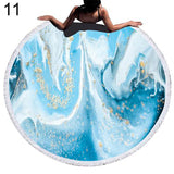 Funki Buys | Beach Towels | Round Fashion Marbled Print Pool Mat