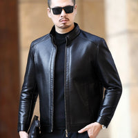 Funki Buys | Jackets | Men's Genuine Natural Leather Jacket | Fashion