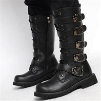 Funki Buys | Boots | Men's Gothic Punk Buckle Strap Biker Boots