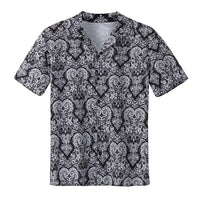 Funki Buys | Shirts | Men's Floral Hipster Dress Shirt | Short Sleeve