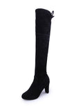 Funki Buys | Boots | Women's Faux Suede Slim Boots | Over Knee Boots