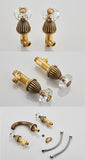 Funki Buys | Faucets | Luxury Gold Crystal Antique Style Tap Sets 3 Pcs