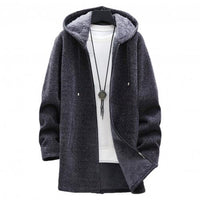 Funki Buys | Jackets | Men's Long Sleeve Plush Hoodie Sweater | Zip Up