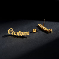 Funki Buys | Earrings | Custom Nameplate Earrings | Stainless Steel