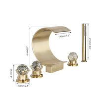 Funki Buys | Faucets | Bath Taps | Luxury Waterall Bath 5pcs Set