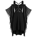 Funki Buys | Dresses | Women's Gothic Leather Strap Dress