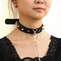 Funki Buys | Necklaces | Women's Punk Harajuku Black PU Leather Choker