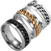 Funki Buys | Rings | Men's Moveable Ring | Stainless Steel Couples Ring