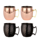 Funki Buys | Mugs | Moscow Mule 550ml Copper Mug Set Of 4