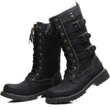 Funki Buys | Boots | Men's Motorcycle Boots | Gothic Punk Buckle Strap