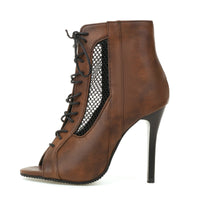 Funki Buys | Boots | Women's Retro Vintage Open Toe Mesh Granny Boots