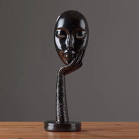 Funki Buys | Statues | Ornament, Abstract Woman's Face | Resin Art Sculpture