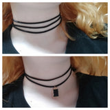 Funki Buys | Necklaces | Women's Mixed Black Leather Velvet Choker Set