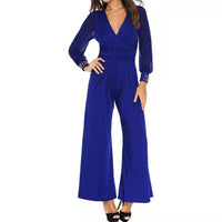 Funki Buys | Pants | Women's Elegant Evening Pant Suit | Wide Leg Jump Suit