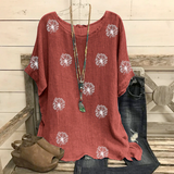 Funki Buys | Shirts | Women's Plus Size Boho Dandelion Vintage Tunic Shirt