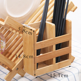 Funki Buys | Dish Racks | Bamboo Foldable Dish Drainer | Drying Tray