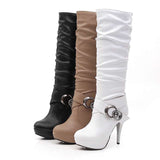 Funki Buys | Boots | Women's Knee High Stiletto Boots | Platform Boots