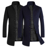 Funki Buys | Jackets | Men's Winter Wool Blend Jacket | Slim Fit Coat