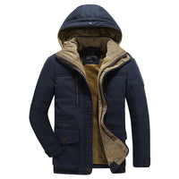 Funki Buys | Jackets | Men's Thick Fleece Winter Parkas | Long Warm