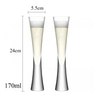 Funki Buys | Glasses | Wedding Champagne Flutes | Heavy Base 2 Pcs Set
