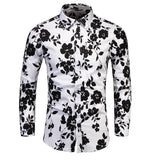 Funki Buys | Shirts | Men's Floral Print Long Sleeved Dress Shirt