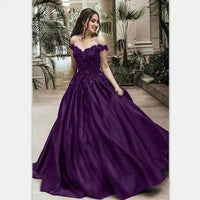 Funki Buys | Dresses | Women's Elegant Satin Ball Gown | Prom | Bridal