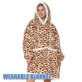 Funki Buys | Oodies | Unisex Animal Print Hoodie Blanket