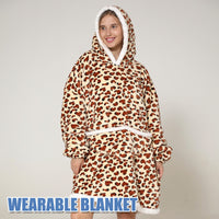 Funki Buys | Oodies | Unisex Animal Print Hoodie Blanket