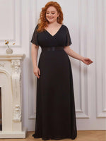 Funki Buys | Dresses | Women's Plus Size Elegant Chiffon Evening Dress