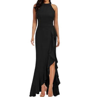 Funki Buys | Dresses | Women's High Split Ruffled Hem Long Dress