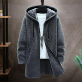 Funki Buys | Jackets | Men's Stylish Hoodie Overcoat |  Drawstring Hooded Sweater
