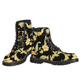 Funki Buys | Boots | Women's Men's British Golden Baroque Floral Ankle Boot