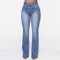 Funki Buys | Pants | Women's High Waisted Jeans | Bell Bottom Mom Jeans