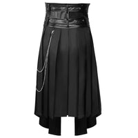 Funki Buys | Skirts | Men's Women's Punk Pleated Long Skirt | Gothic