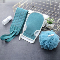 Funki Buys | Back Scrubber | Soft Loofah Bath Brush Belt 3 Pcs Set