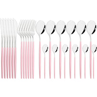 Funki Buys | Cutlery Sets | Gold Stainless Steel Mirror Polish 24 Set