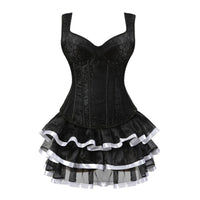 Funki Buys | Dresses | Women's Gothic Shoulder Strap Corset Dress