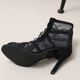 Funki Buys | Boots | Women's Gothic Retro Mesh Granny Boots | High Top