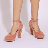 Funki Buys | Shoes | Women's Chunky Heeled Platforms | Ankle Strap Pumps