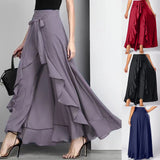 Funki Buys | Skirts | Women's Elegant Long Ruffled Skirt Pant Set