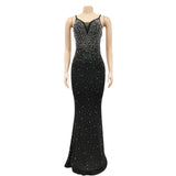 Funki Buys | Dresses | Women's Diamond Pearl Bodycon Evening Gown