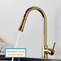 Funki Buys | Faucets | Kitchen Taps | Smart Touch Pull Out Taps | Gold