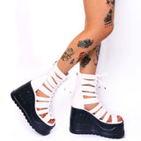 Funki Buys | Shoes | Women's Gladiator Platform Sandals | Wedges