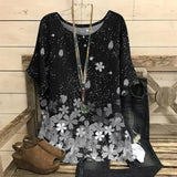 Funki Buys | Shirts | Women's Flower Print Blouse | Floral Tunic 5XL