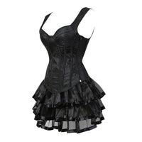Funki Buys | Dresses | Women's Gothic Shoulder Strap Corset Dress
