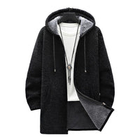 Funki Buys | Jackets | Men's Stylish Hoodie Overcoat |  Drawstring Hooded Sweater